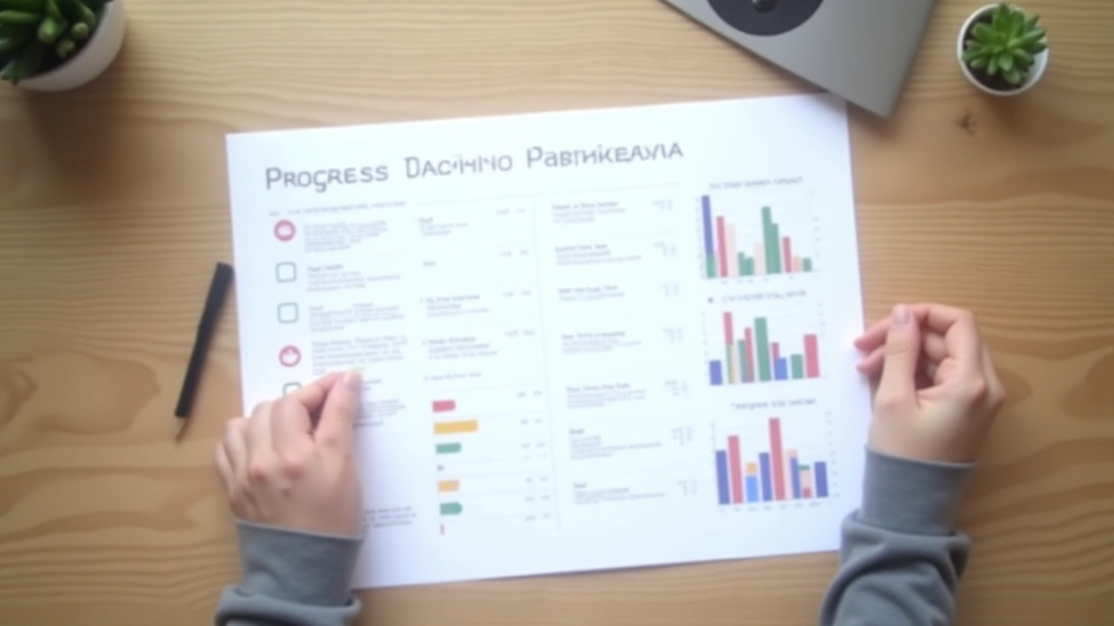لوحة تتبع تقدم مع علامات صح وإحصائيات بصرية للإنجازات